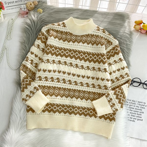 women s sweaters women sweater autumn winter striped sueter mujer preppy style turtleneck long sleeve pullovers vintage hit color knit 2209, White;black
women s sweaters women sweater autumn winter striped sueter mujer preppy style turtleneck long sleeve pullovers vintage hit color knit 2209, White;black
