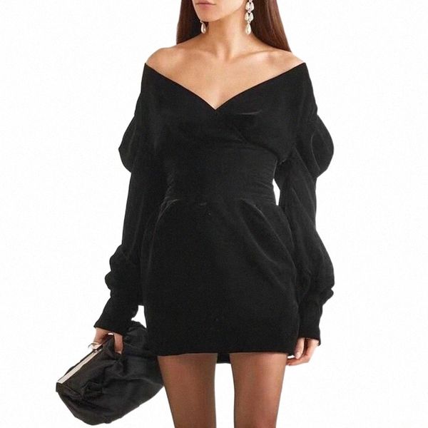 casual dresses chicever off shoulder dress for women v neck puff sleeve high waist slim black mini dresses fashion elegant clothes tide l1kf, Black;gray
casual dresses chicever off shoulder dress for women v neck puff sleeve high waist slim black mini dresses fashion elegant clothes tide l1kf, Black;gray