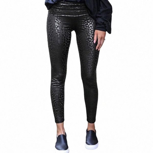 women's leggings women's leggings women high waist black leopard textured stretchy faux leather pants female skinny autumn s- e3
women's leggings women's leggings women high waist black leopard textured stretchy faux leather pants female skinny autumn s- e3