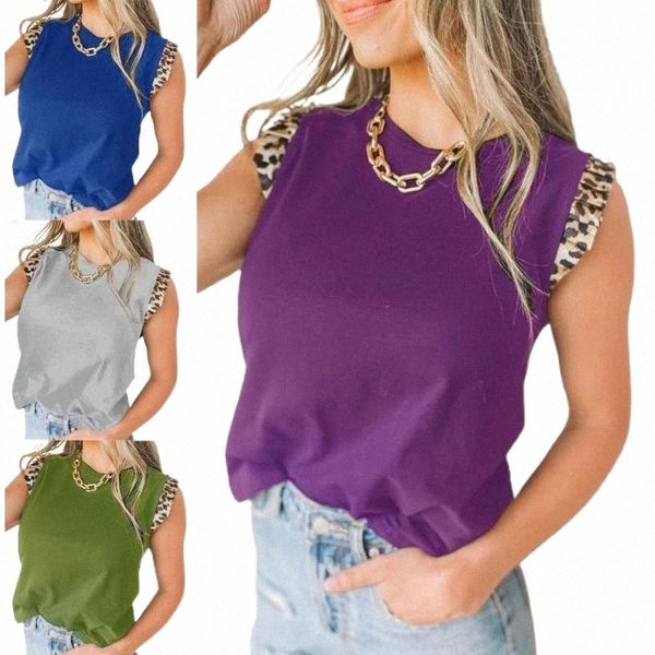 women's t-shirt women's t-shirt women clothing summer blouse shirts leopard patchwork round neck sleeveless for dating 2xl g9sj#, White
women's t-shirt women's t-shirt women clothing summer blouse shirts leopard patchwork round neck sleeveless for dating 2xl g9sj#, White