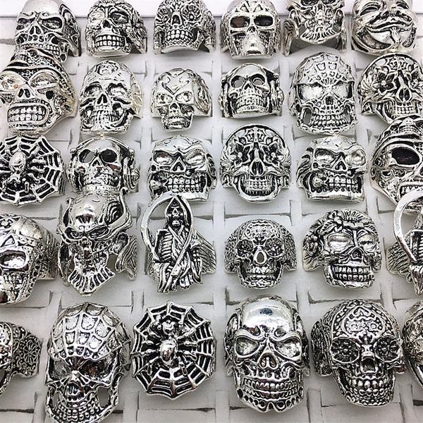 whole 30pcs lot rings mix styles silver metal alloy mens womens gothic skull skeleton ring punk biker fashion jewelry262g, Golden;silver
whole 30pcs lot rings mix styles silver metal alloy mens womens gothic skull skeleton ring punk biker fashion jewelry262g, Golden;silver