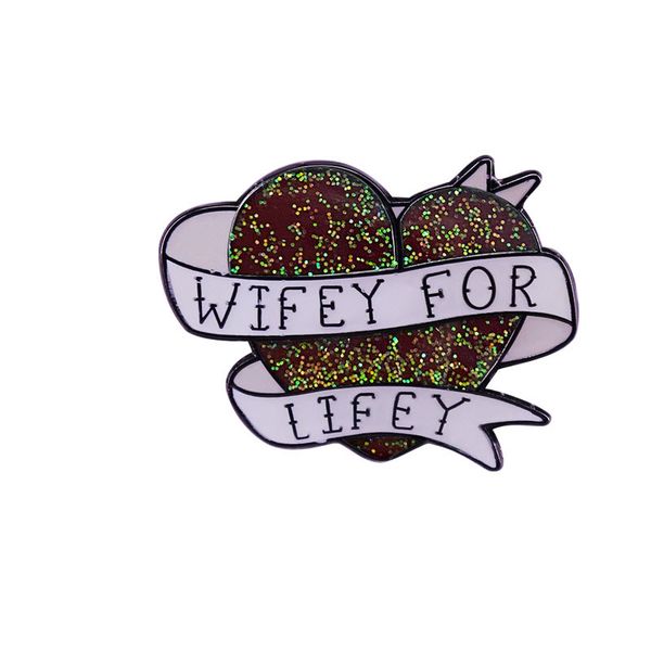 wifey for lifey wife love heart glitter enamel brooch pin backpack bag lapel pins badges brooches fashion jewelry accessories, Blue
wifey for lifey wife love heart glitter enamel brooch pin backpack bag lapel pins badges brooches fashion jewelry accessories, Blue