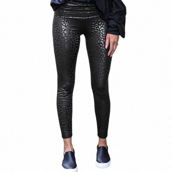 women's leggings women's leggings women high waist black leopard textured stretchy faux leather pants female skinny autumn s- g9
women's leggings women's leggings women high waist black leopard textured stretchy faux leather pants female skinny autumn s- g9