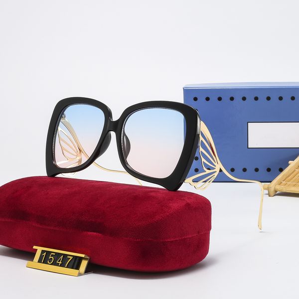 

Fashion G Letter luxury sunglasses 1547 Top polaroid lens designer Mens Adumbral Goggle senior Eyewear For Women eyeglasses frame Vintage Metal Sun Glasses With Box