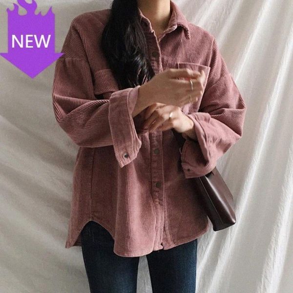 women's blouses & shirts blouse femme loose all-match boyfriend bf style woman shirts casual vintage corduroy shirt women asymmetrical, White
women's blouses & shirts blouse femme loose all-match boyfriend bf style woman shirts casual vintage corduroy shirt women asymmetrical, White