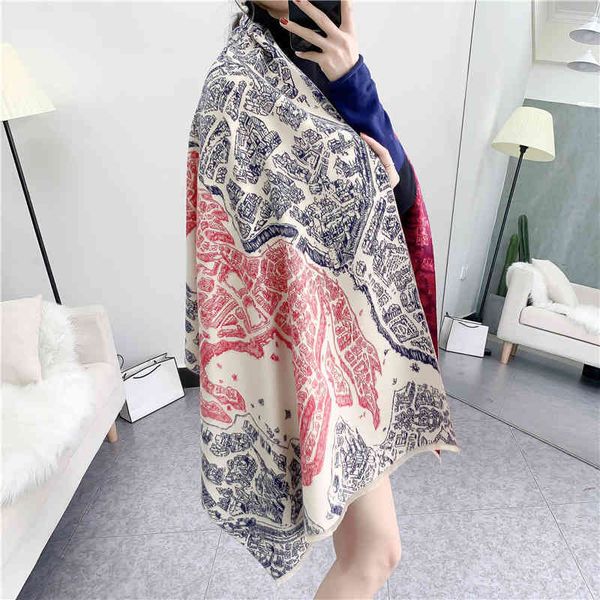 classic style autumn and new fashion warm scarf women's double-sided large cashmere shawl, Blue;gray
classic style autumn and new fashion warm scarf women's double-sided large cashmere shawl, Blue;gray