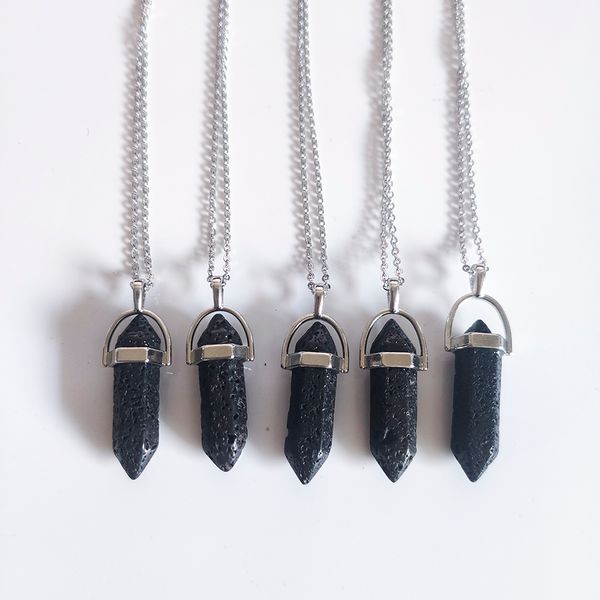 hexagonal prism black lava stone necklace aromatherapy essential oil perfume diffuser pendant necklace women men jewelry, Silver
hexagonal prism black lava stone necklace aromatherapy essential oil perfume diffuser pendant necklace women men jewelry, Silver