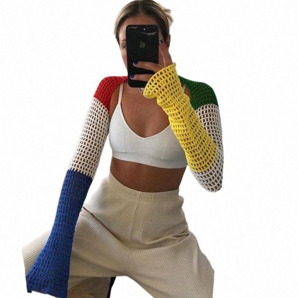 women's t-shirt women's t-shirt whatiwear colorful knitted mesh cropped woman long sleeves contrast hollow fabric high street clu, White
women's t-shirt women's t-shirt whatiwear colorful knitted mesh cropped woman long sleeves contrast hollow fabric high street clu, White