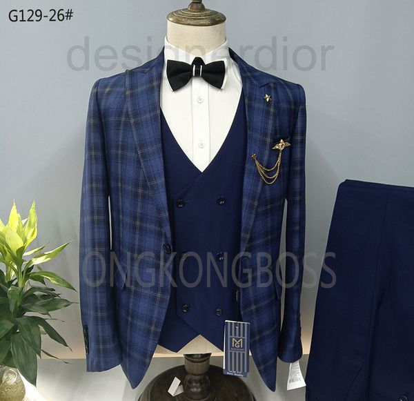 men's suits & blazers designer 2022 new suit three piece set fashion men's slim lattice man dc9j, White;black
men's suits & blazers designer 2022 new suit three piece set fashion men's slim lattice man dc9j, White;black
