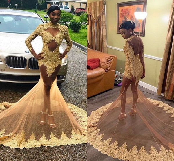 2023 gold lace applique prom dresses long sleeve mermaid high collar custom made pleats ruched plus size evening party gowns vestido formal, Black
2023 gold lace applique prom dresses long sleeve mermaid high collar custom made pleats ruched plus size evening party gowns vestido formal, Black