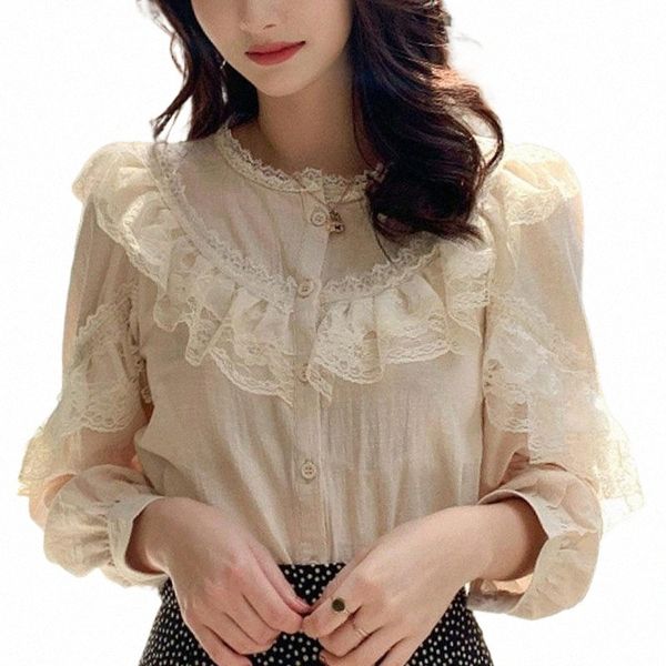 women's blouses & shirts womens blouse 2021 fashion elegant ladies stylish sweet chiffon button solid stand lace blusas femininas fema, White
women's blouses & shirts womens blouse 2021 fashion elegant ladies stylish sweet chiffon button solid stand lace blusas femininas fema, White