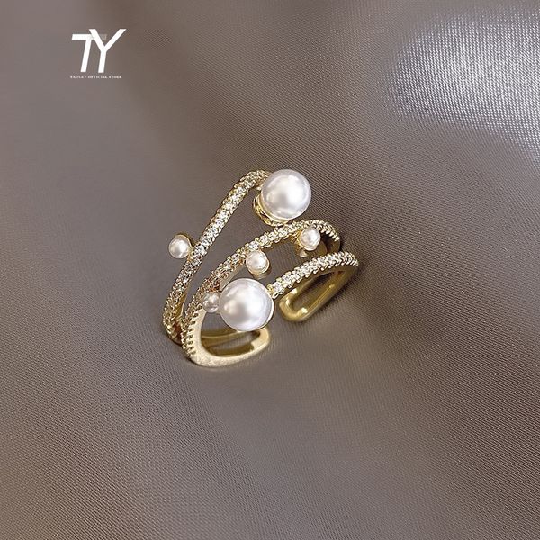 luxurious and exquisite three-layer pearl gold color adjustable ring for woman jewelry korean fashion girls unusual accessories, Golden;silver
luxurious and exquisite three-layer pearl gold color adjustable ring for woman jewelry korean fashion girls unusual accessories, Golden;silver