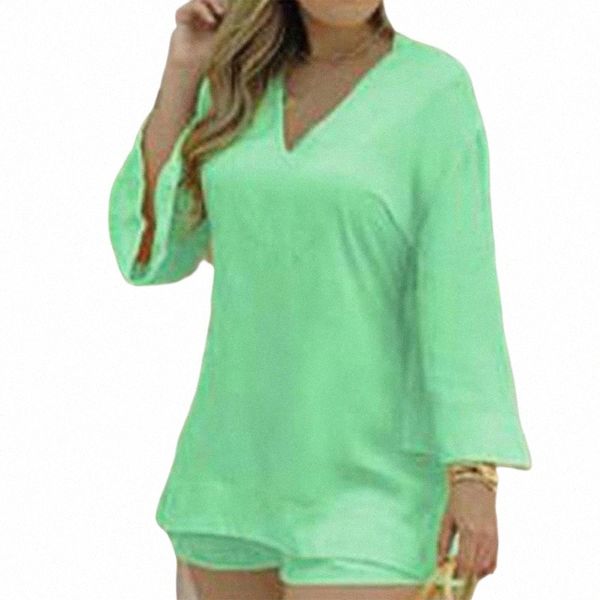 women's tracksuits women's tracksuits 2pcs/set women shorts suit solid color v neck soft fabric loose type horn sleeves t-shirt pa, Gray
women's tracksuits women's tracksuits 2pcs/set women shorts suit solid color v neck soft fabric loose type horn sleeves t-shirt pa, Gray