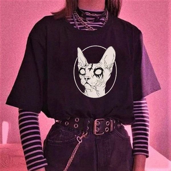 women's t-shirt women's t-shirt death cat black metal clothing women witchy goth shirt gothic plus fashion aesthetic tees j3po#, White
women's t-shirt women's t-shirt death cat black metal clothing women witchy goth shirt gothic plus fashion aesthetic tees j3po#, White