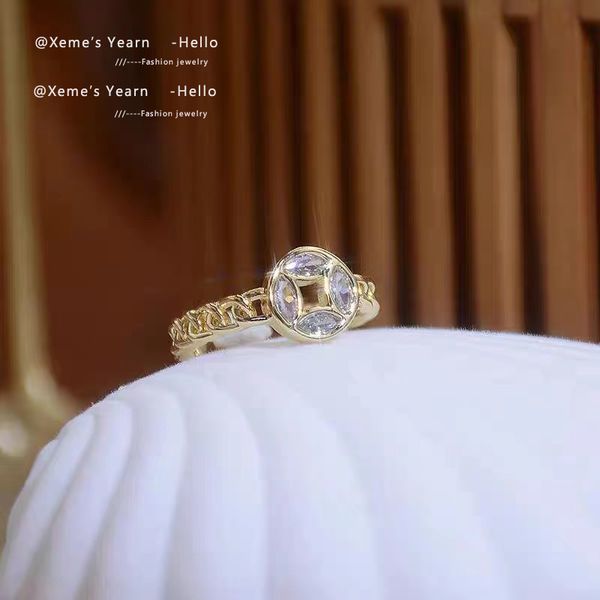 2022 new design chinese style zircon copper coin gold color adjustable rings fashion jewelry for womans party luxury accessories, Golden;silver
2022 new design chinese style zircon copper coin gold color adjustable rings fashion jewelry for womans party luxury accessories, Golden;silver