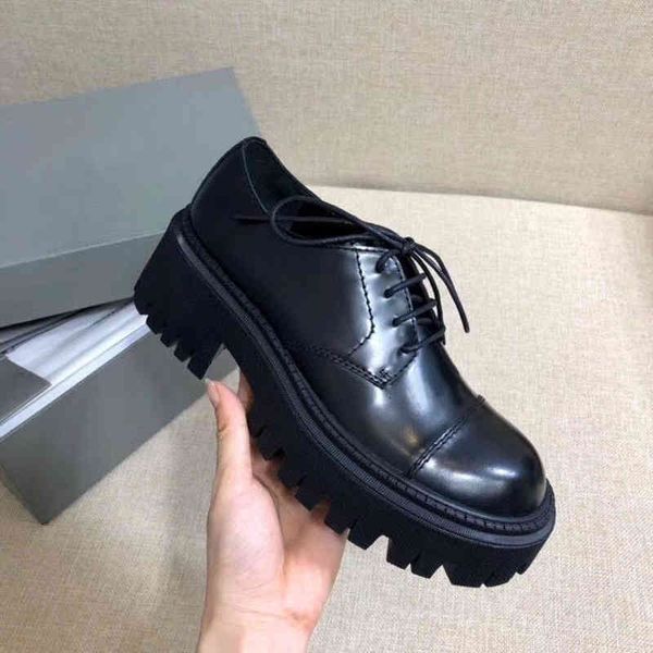dress shoes autumn style small leather shoes women's english thick bottomed muffin college heel leffer lace up single, Black
dress shoes autumn style small leather shoes women's english thick bottomed muffin college heel leffer lace up single, Black
