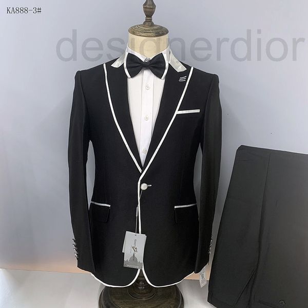 men's suits & blazers designer pattern color matching suit men's british banquet business casual formal dress slim groom's we, White;black
men's suits & blazers designer pattern color matching suit men's british banquet business casual formal dress slim groom's we, White;black