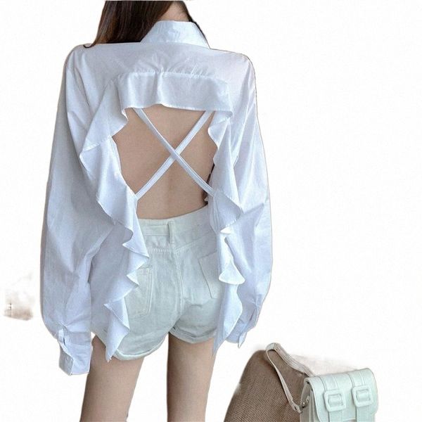 women's blouses & shirts backless long sleeve white shirts women blouse korean fashion clothing turn-down collar loose ladies spring a
women's blouses & shirts backless long sleeve white shirts women blouse korean fashion clothing turn-down collar loose ladies spring a