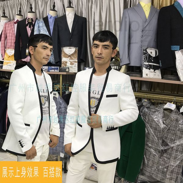 men's suits & blazers designer white casual suit three piece men's business large wedding k2mi, White;black
men's suits & blazers designer white casual suit three piece men's business large wedding k2mi, White;black