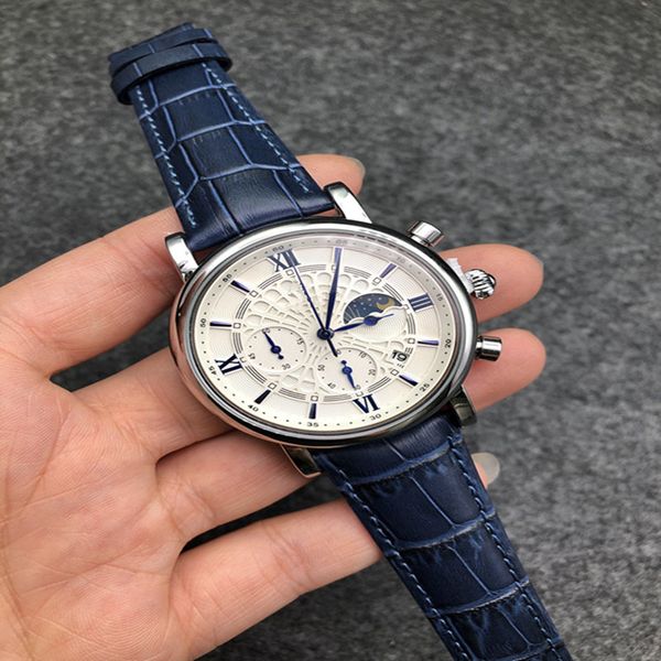 luxury mens moon phase watch date water resistant dial all functions working quartz watch, Slivery;brown
luxury mens moon phase watch date water resistant dial all functions working quartz watch, Slivery;brown