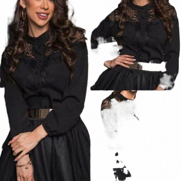 women's blouses & shirts fashion women floral long sleeve lace hollow shirt insert see through mesh crew black neck tunic blouse women, White
women's blouses & shirts fashion women floral long sleeve lace hollow shirt insert see through mesh crew black neck tunic blouse women, White