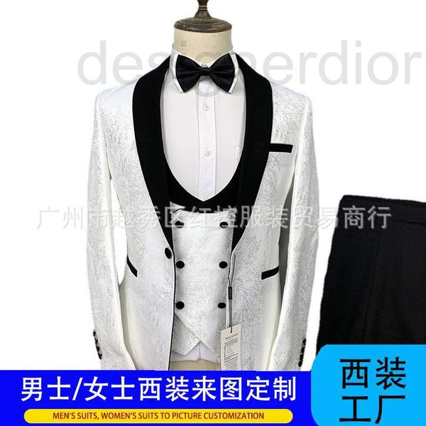 men's suits & blazers designer trendy men's suit banquet wedding groom three piece set high end dark g0qi, White;black
men's suits & blazers designer trendy men's suit banquet wedding groom three piece set high end dark g0qi, White;black