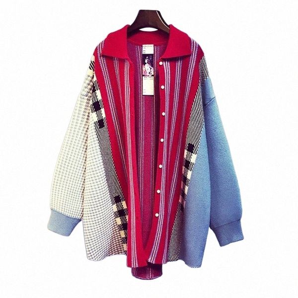 women's blouses & shirts hit colors striped patchwork single breasted knitting sweater women 2021 spring autumn pattern lapel long slee, White
women's blouses & shirts hit colors striped patchwork single breasted knitting sweater women 2021 spring autumn pattern lapel long slee, White