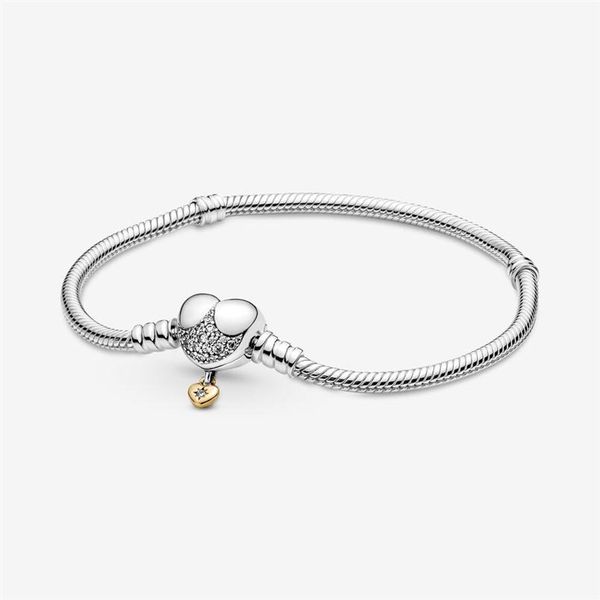 100% 925 sterling silver moments heart clasp snake chain bracelet fit authentic european dangle charm fashion women wedding engagement 184b, Golden;silver
100% 925 sterling silver moments heart clasp snake chain bracelet fit authentic european dangle charm fashion women wedding engagement 184b, Golden;silver