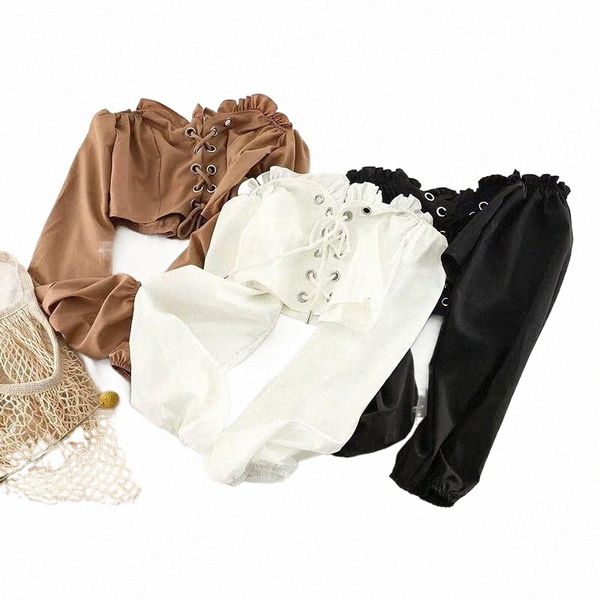 women's blouses & shirts beach chiffon crop women blouse shirts lace up ruffles puff blouses feminino casual blusas mujer women's, White
women's blouses & shirts beach chiffon crop women blouse shirts lace up ruffles puff blouses feminino casual blusas mujer women's, White