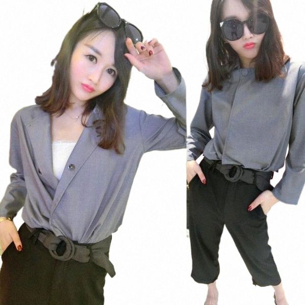 women's tracksuits european station spring fashion suit handsome eight pants temperament slim two-piece women's tracksuits r6tq#, Gray
women's tracksuits european station spring fashion suit handsome eight pants temperament slim two-piece women's tracksuits r6tq#, Gray