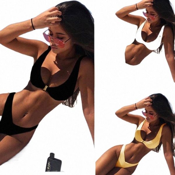 women's swimwear swimsuit women pure color high waist gold lock bikini padded bathing beachwear fashion solid women's swimwear j9e, White;black
women's swimwear swimsuit women pure color high waist gold lock bikini padded bathing beachwear fashion solid women's swimwear j9e, White;black