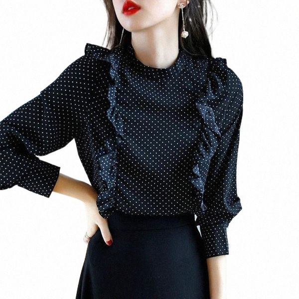 women's blouses & shirts autumn women elegant office lady o-neck ruffles dot blouses female long sleeve solid chiffon slim fit shirts, White
women's blouses & shirts autumn women elegant office lady o-neck ruffles dot blouses female long sleeve solid chiffon slim fit shirts, White