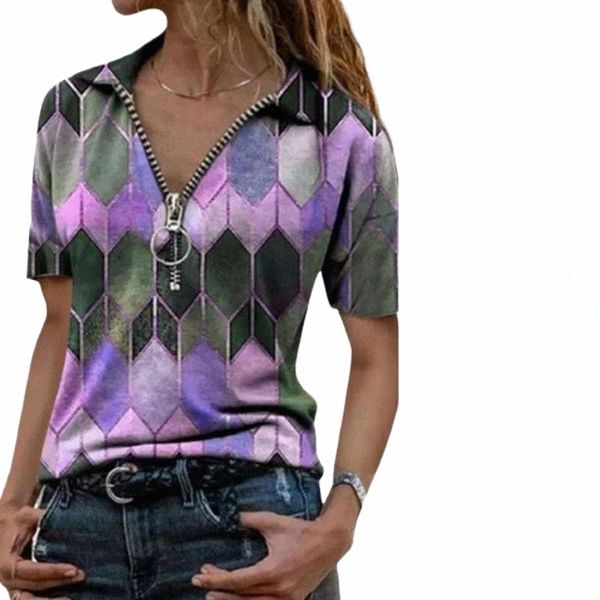 women's t-shirt women's t-shirt stylish geometric shape print short sleeve fashion women zipper blouse for summer n4cj#, White
women's t-shirt women's t-shirt stylish geometric shape print short sleeve fashion women zipper blouse for summer n4cj#, White