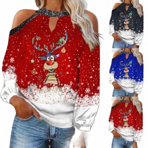 women's t-shirt women's t-shirt women casual off shoulder o-neck christmas elk print t shirt long sleeve shirts sweatshirt winter, White
women's t-shirt women's t-shirt women casual off shoulder o-neck christmas elk print t shirt long sleeve shirts sweatshirt winter, White