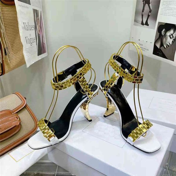 sandals high heel one line sandals elegant metal chain banquet wedding shoes, Black
sandals high heel one line sandals elegant metal chain banquet wedding shoes, Black