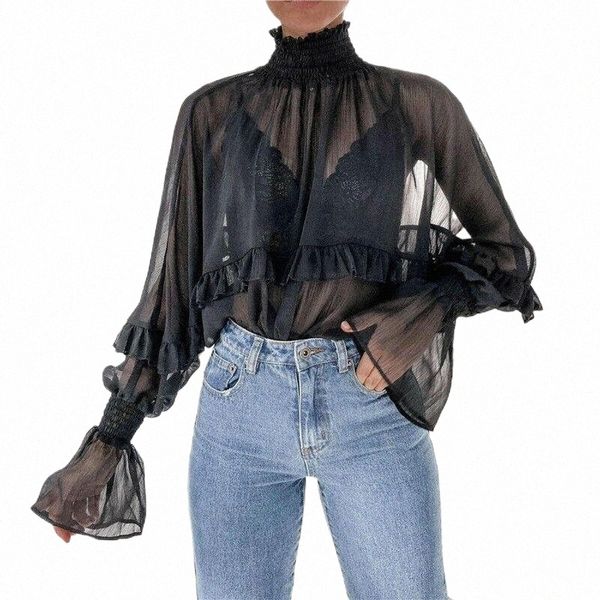 women's blouses & shirts women high neck chiffon shirts long sleeve ruffles style solid color blouse casual loose women's blouses, White
women's blouses & shirts women high neck chiffon shirts long sleeve ruffles style solid color blouse casual loose women's blouses, White