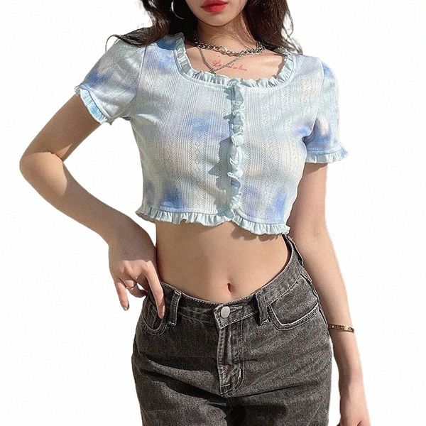 women's t-shirt women's t-shirt ladies casual fashion t-shirts summer printing pattern short sleeve buttoned crop women ruffle sl, White
women's t-shirt women's t-shirt ladies casual fashion t-shirts summer printing pattern short sleeve buttoned crop women ruffle sl, White