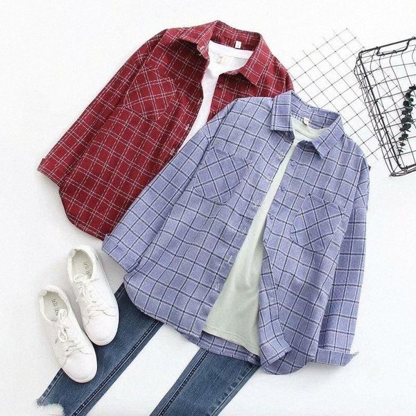 women's blouses & shirts women's plaid shirt korean loose social female student versatile show long sleeve coat blouses & shirts z, White
women's blouses & shirts women's plaid shirt korean loose social female student versatile show long sleeve coat blouses & shirts z, White