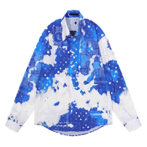 men's casual shirts designer cloud blue hawaiian style mens short sleeve print shirt plus size casual collar button loose beach, White;black
men's casual shirts designer cloud blue hawaiian style mens short sleeve print shirt plus size casual collar button loose beach, White;black