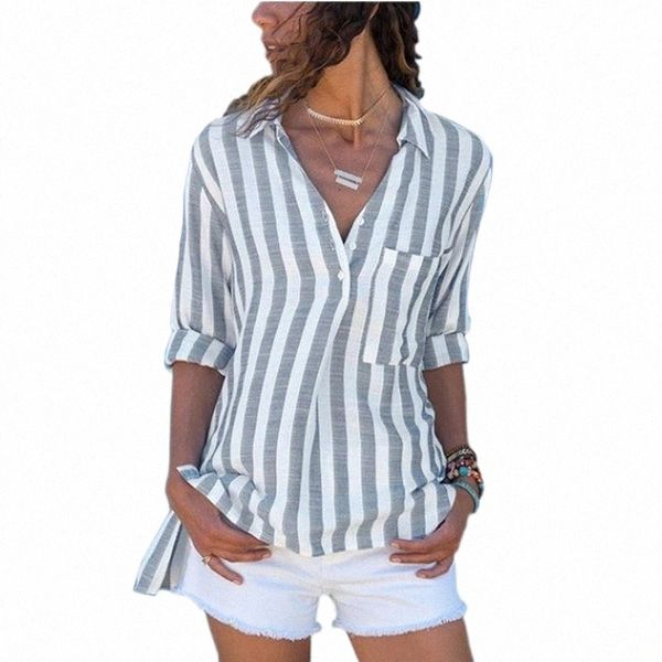 women's blouses & shirts women's long sleeve casual shirt with stripes in autumn and summer blouses & shirts u1al#, White
women's blouses & shirts women's long sleeve casual shirt with stripes in autumn and summer blouses & shirts u1al#, White