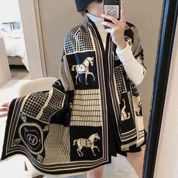 classic style 2022 new imitation cashmere scarf autumn and women's korean version warm increase shawl bib, Blue;gray
classic style 2022 new imitation cashmere scarf autumn and women's korean version warm increase shawl bib, Blue;gray