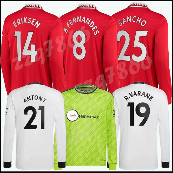 22 23 sancho antony long sleeve soccer jerseys eriksen b.fernandes mans utds rashford 2022 2023 casemiro elanga varane maguire martinez foot, Black;yellow
22 23 sancho antony long sleeve soccer jerseys eriksen b.fernandes mans utds rashford 2022 2023 casemiro elanga varane maguire martinez foot, Black;yellow