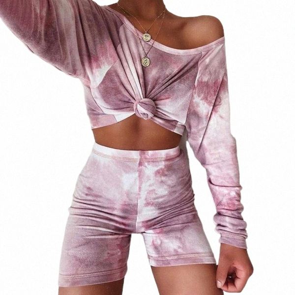 women's tracksuits tie dye print sportswear 2 two piece matching set women long sleeve crop and high waist shorts summer tracksuit clot, Gray
women's tracksuits tie dye print sportswear 2 two piece matching set women long sleeve crop and high waist shorts summer tracksuit clot, Gray