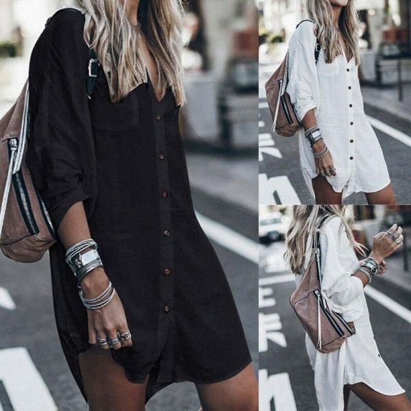 women's blouses & shirts women's blouses & shirts women swimsuit bikini beach cover up robe tunic shirt v-neck summer solid button, White
women's blouses & shirts women's blouses & shirts women swimsuit bikini beach cover up robe tunic shirt v-neck summer solid button, White