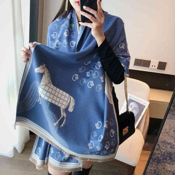 classic style imitation cashmere scarf female jacquard autumn and new style temperament versatile shawl thickened warm bib, Blue;gray
classic style imitation cashmere scarf female jacquard autumn and new style temperament versatile shawl thickened warm bib, Blue;gray
