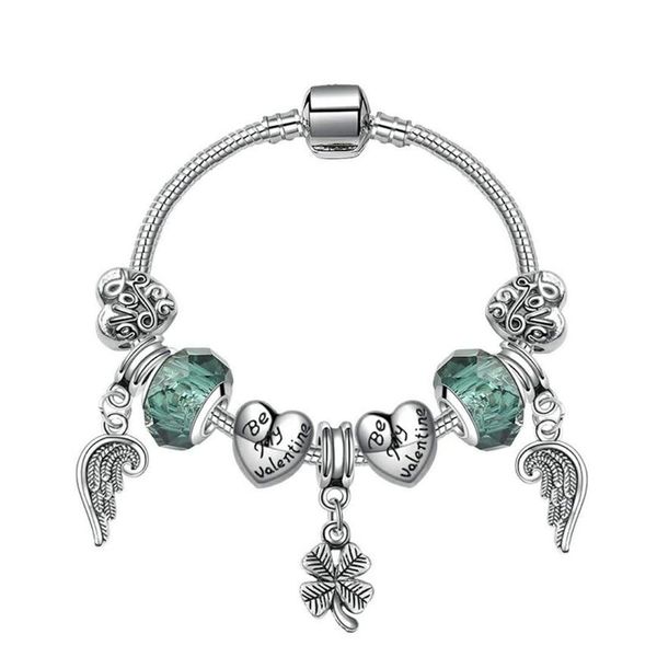 new diy jewelry charm bracelet angle wing four leaf pendant charm beads accessories 925 silver bangle for girl women bracelets298e, Golden;silver
new diy jewelry charm bracelet angle wing four leaf pendant charm beads accessories 925 silver bangle for girl women bracelets298e, Golden;silver