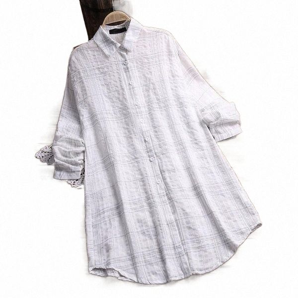 women's blouses & shirts plaid linen women blouse asymmetrical plus size tunic ladies shirts loose 2021 spring summer streetwear 5xl w, White
women's blouses & shirts plaid linen women blouse asymmetrical plus size tunic ladies shirts loose 2021 spring summer streetwear 5xl w, White