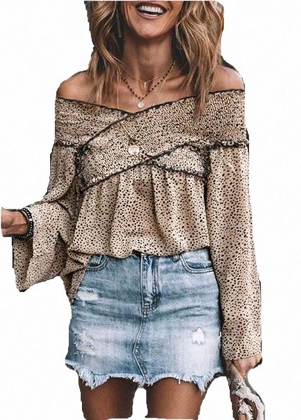 women's blouses & shirts off shoulder shirt women blouse slash neck long sleeve boho polka dot shirts flare ladies shirst women's, White
women's blouses & shirts off shoulder shirt women blouse slash neck long sleeve boho polka dot shirts flare ladies shirst women's, White