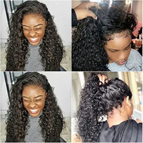 hd invisible 360 lace frontal wig deep wave 8a brazilian virgin lace front wigs with baby hair pre plucked human 150%density for black women, Black;brown
hd invisible 360 lace frontal wig deep wave 8a brazilian virgin lace front wigs with baby hair pre plucked human 150%density for black women, Black;brown