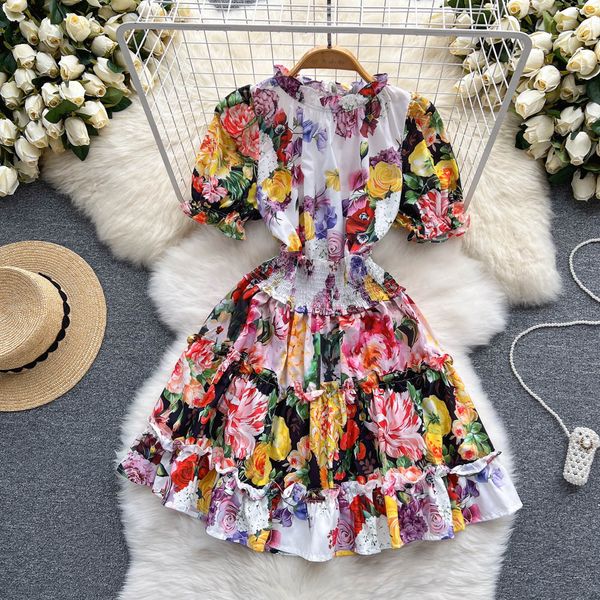 summer dress women short palace print contrast color lotus leaf high waist slim short sleeve puffy beach mini dresses 2023, Black;gray
summer dress women short palace print contrast color lotus leaf high waist slim short sleeve puffy beach mini dresses 2023, Black;gray